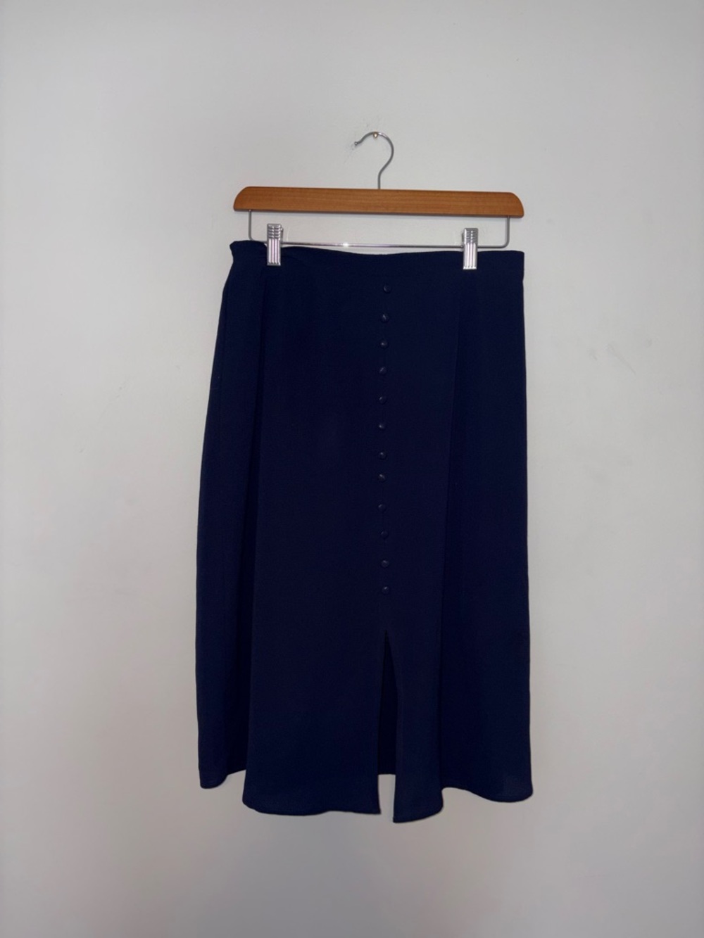 Monteau ~ Navy Front Slit Skirt